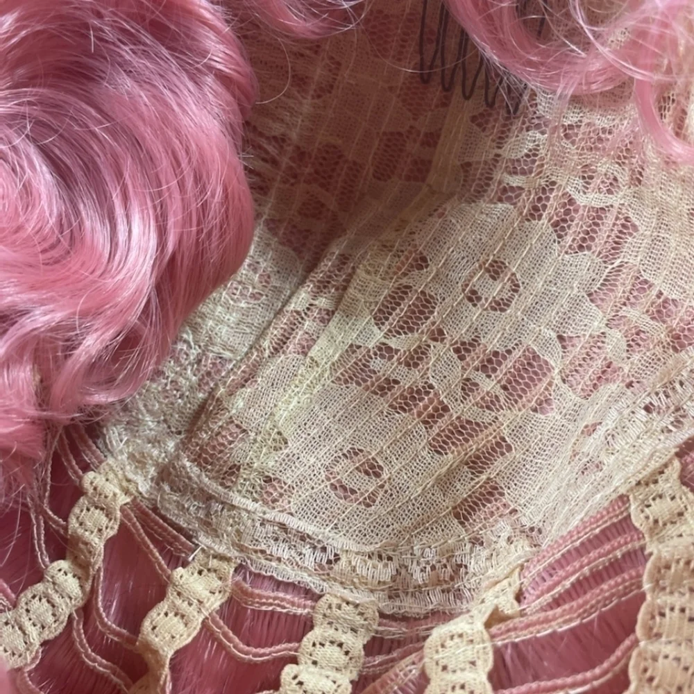 Pink Synthetic Y2K Barbiecore Short Wig